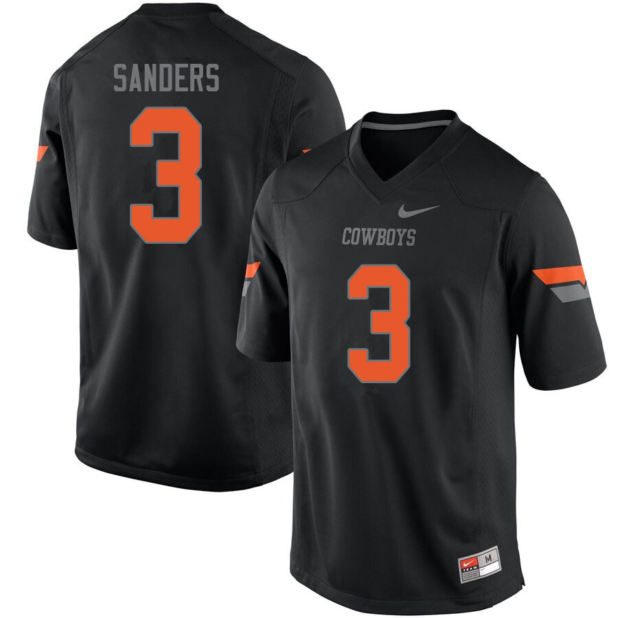 Men #3 Spencer Sanders Oklahoma State Cowboys College Football Jerseys Sale-Black - Click Image to Close